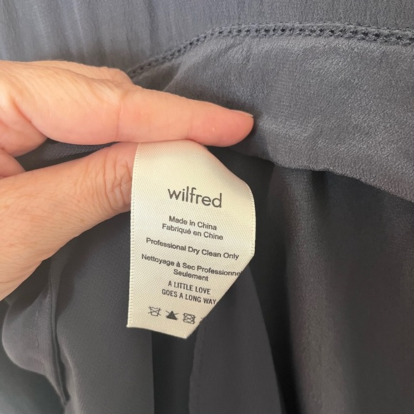 Wilfred Gray Silk Midi Dress XS - Picture 3 of 6